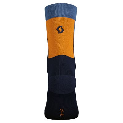 Превью  Носки велосипедные SCOTT Block Stripe Crew Dark Blue/Braze Orange